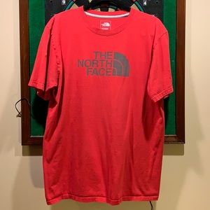 The North Face Men’s Red/Gray Logo T Shirt - Large